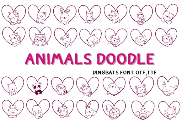 Animals Doodle: A Sketch-Style Dingbats Font for Creative Projects
