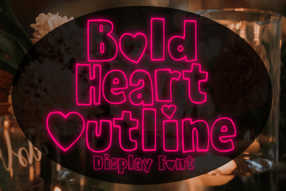 Bold Heart Outline: Infusing Handmade Charm into Your Creative Projects