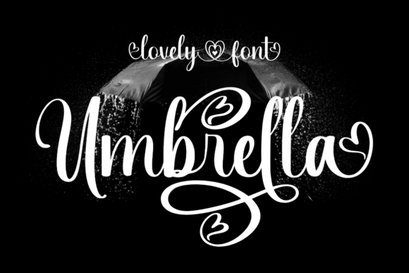 Experience the Whimsical Charm of the Umbrella Script Font