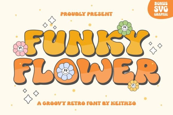 Infuse Joy into Your Designs with the Funky Flower Font