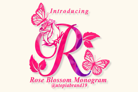 Rose Blossom Monogram: Crafting Elegance in Every Letter